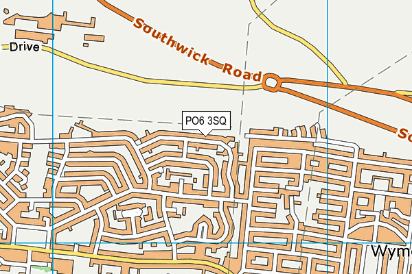 PO6 3SQ map - OS VectorMap District (Ordnance Survey)