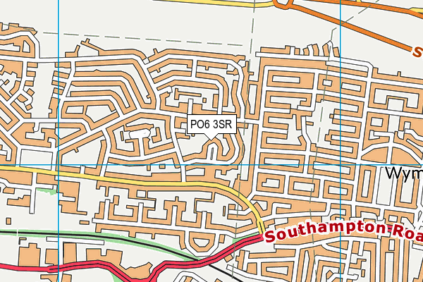 PO6 3SR map - OS VectorMap District (Ordnance Survey)