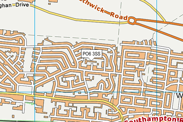 PO6 3SS map - OS VectorMap District (Ordnance Survey)