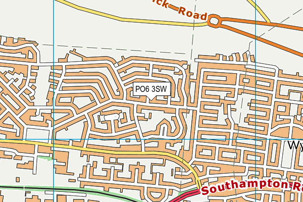 PO6 3SW map - OS VectorMap District (Ordnance Survey)