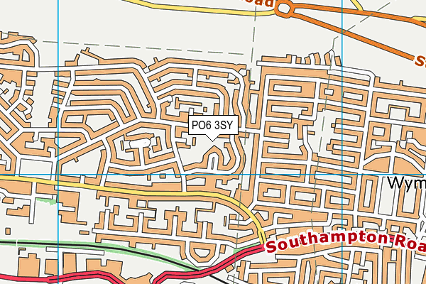 PO6 3SY map - OS VectorMap District (Ordnance Survey)