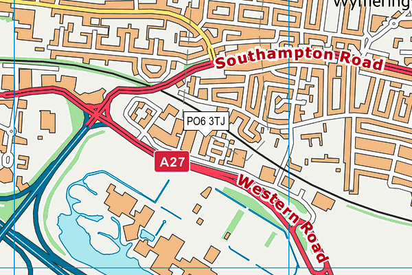 PO6 3TJ map - OS VectorMap District (Ordnance Survey)