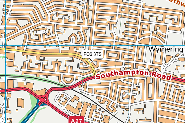 PO6 3TS map - OS VectorMap District (Ordnance Survey)