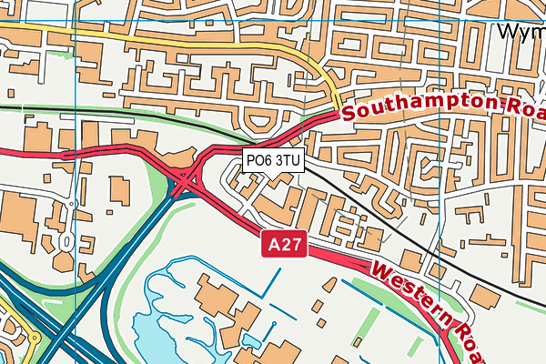 PO6 3TU map - OS VectorMap District (Ordnance Survey)