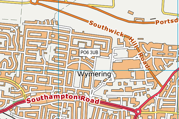 PO6 3UB map - OS VectorMap District (Ordnance Survey)