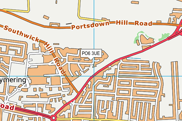 PO6 3UE map - OS VectorMap District (Ordnance Survey)