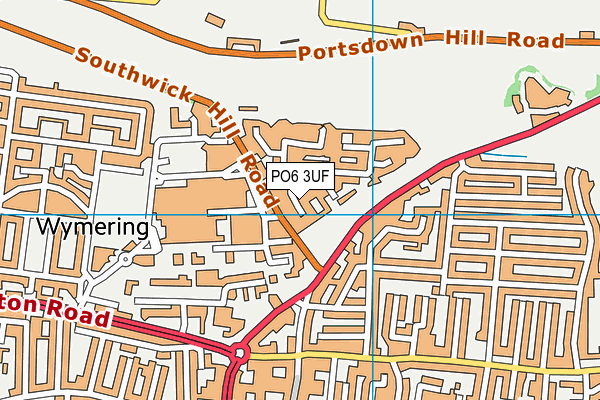 PO6 3UF map - OS VectorMap District (Ordnance Survey)