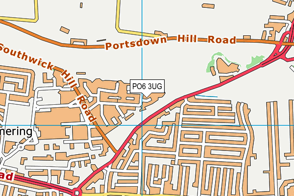 PO6 3UG map - OS VectorMap District (Ordnance Survey)