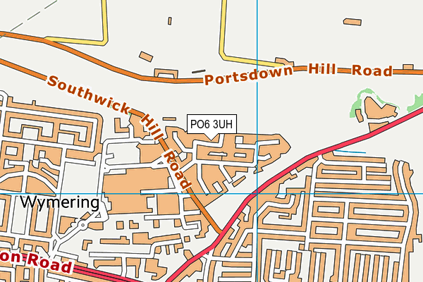 PO6 3UH map - OS VectorMap District (Ordnance Survey)