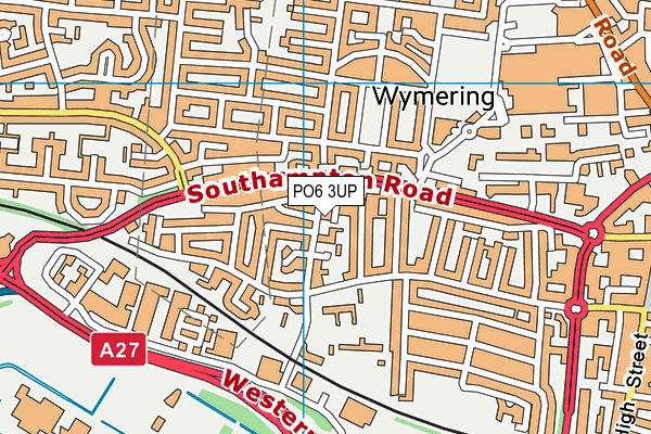 PO6 3UP map - OS VectorMap District (Ordnance Survey)