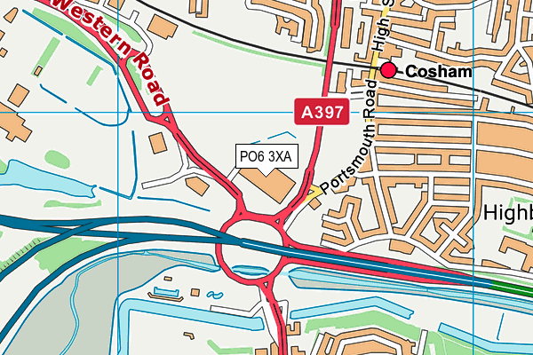 PO6 3XA map - OS VectorMap District (Ordnance Survey)