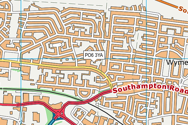 PO6 3YA map - OS VectorMap District (Ordnance Survey)