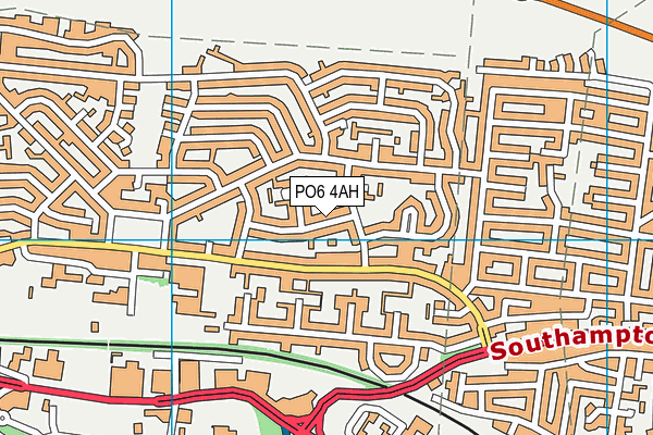 PO6 4AH map - OS VectorMap District (Ordnance Survey)