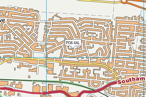 PO6 4AL map - OS VectorMap District (Ordnance Survey)