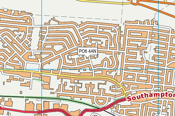 PO6 4AN map - OS VectorMap District (Ordnance Survey)