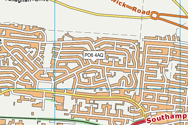 PO6 4AQ map - OS VectorMap District (Ordnance Survey)