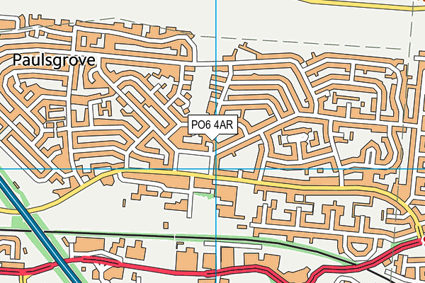 PO6 4AR map - OS VectorMap District (Ordnance Survey)