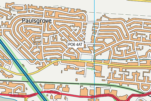 PO6 4AT map - OS VectorMap District (Ordnance Survey)