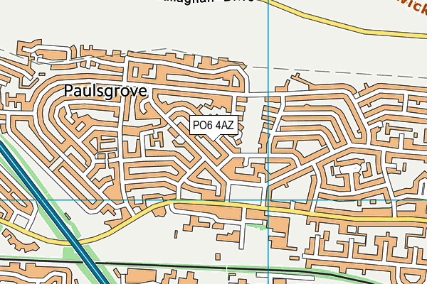 PO6 4AZ map - OS VectorMap District (Ordnance Survey)