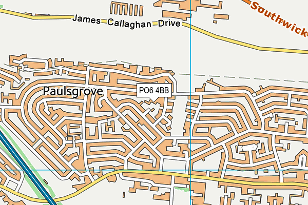 PO6 4BB map - OS VectorMap District (Ordnance Survey)