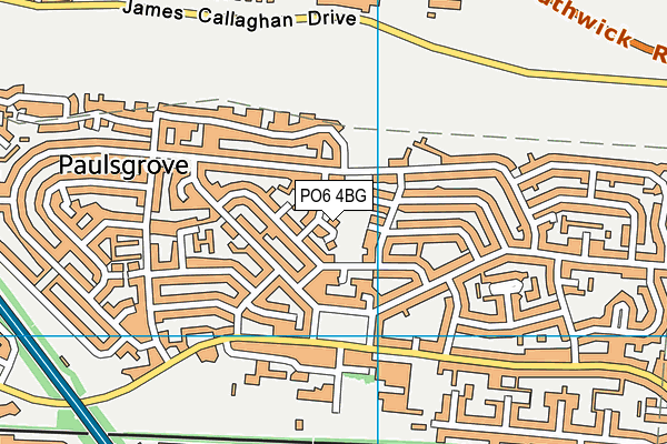 PO6 4BG map - OS VectorMap District (Ordnance Survey)