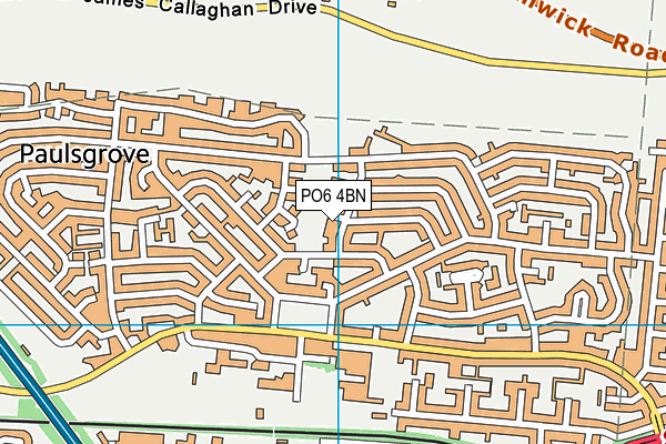 PO6 4BN map - OS VectorMap District (Ordnance Survey)