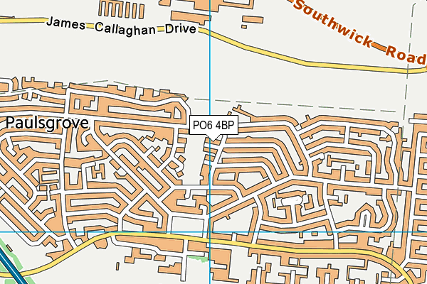 PO6 4BP map - OS VectorMap District (Ordnance Survey)