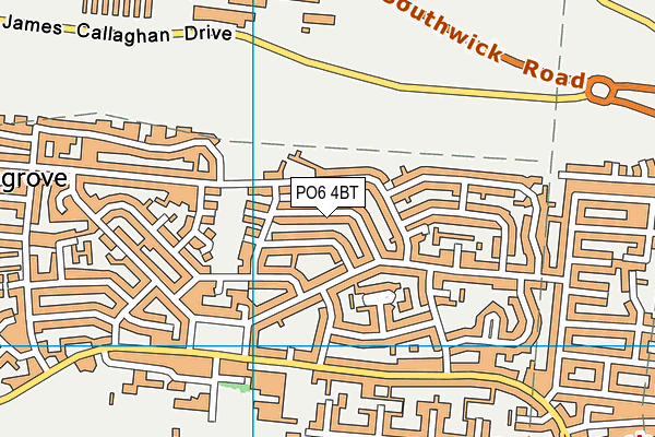 PO6 4BT map - OS VectorMap District (Ordnance Survey)