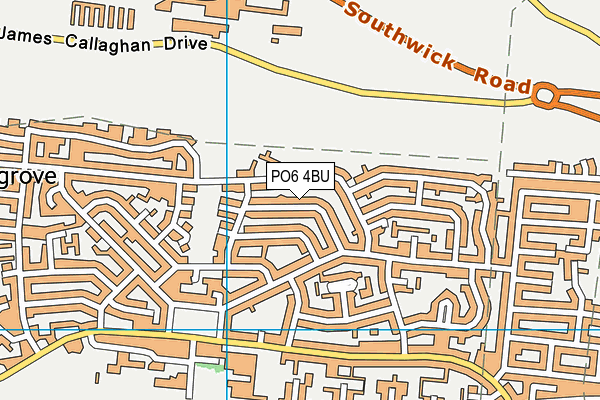 PO6 4BU map - OS VectorMap District (Ordnance Survey)