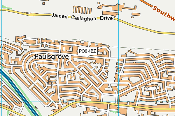 PO6 4BZ map - OS VectorMap District (Ordnance Survey)