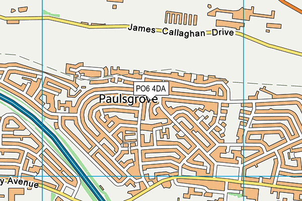 PO6 4DA map - OS VectorMap District (Ordnance Survey)