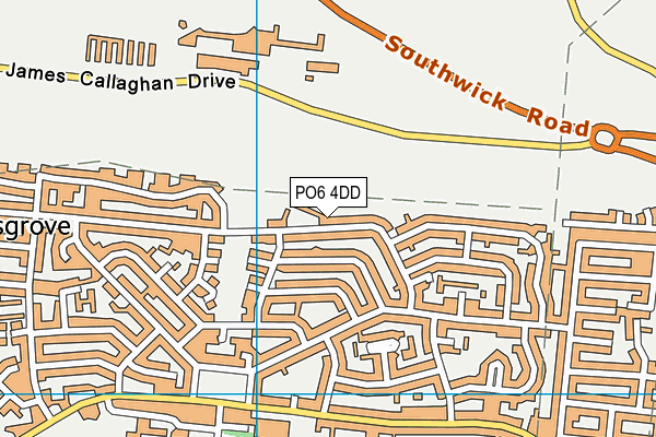 PO6 4DD map - OS VectorMap District (Ordnance Survey)