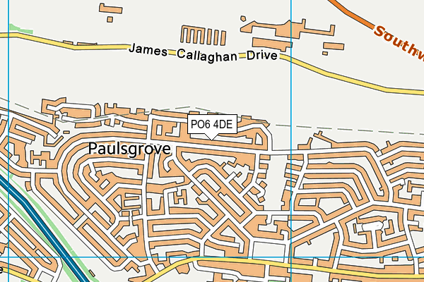 PO6 4DE map - OS VectorMap District (Ordnance Survey)