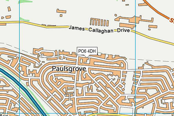 PO6 4DH map - OS VectorMap District (Ordnance Survey)