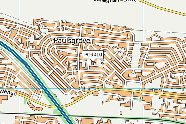 PO6 4DJ map - OS VectorMap District (Ordnance Survey)