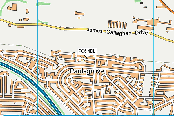 PO6 4DL map - OS VectorMap District (Ordnance Survey)