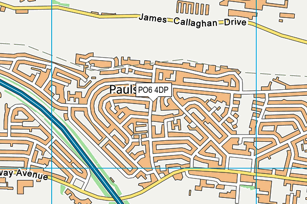 PO6 4DP map - OS VectorMap District (Ordnance Survey)