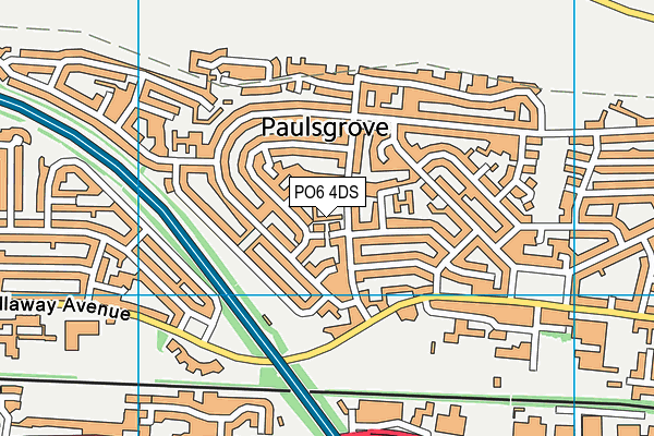 PO6 4DS map - OS VectorMap District (Ordnance Survey)