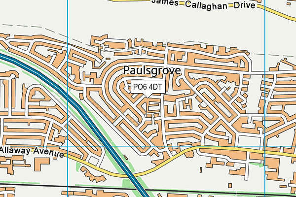 PO6 4DT map - OS VectorMap District (Ordnance Survey)