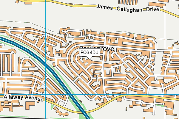 PO6 4DU map - OS VectorMap District (Ordnance Survey)