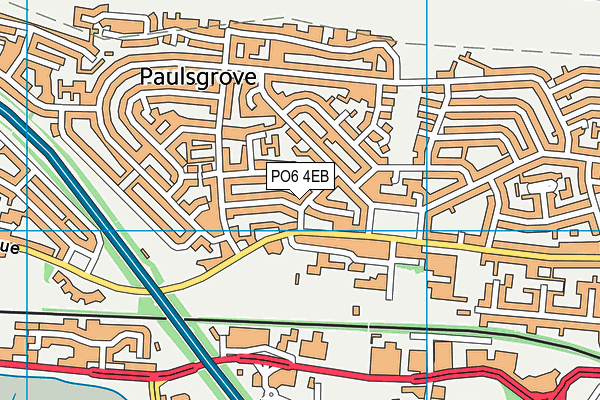 PO6 4EB map - OS VectorMap District (Ordnance Survey)