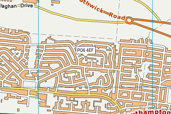 PO6 4EF map - OS VectorMap District (Ordnance Survey)