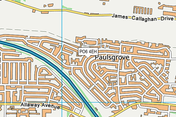 PO6 4EH map - OS VectorMap District (Ordnance Survey)