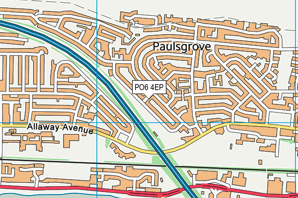 PO6 4EP map - OS VectorMap District (Ordnance Survey)