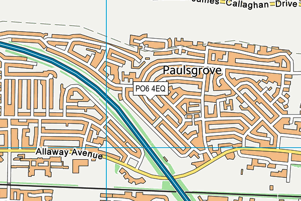PO6 4EQ map - OS VectorMap District (Ordnance Survey)