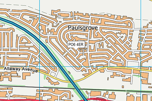 PO6 4ER map - OS VectorMap District (Ordnance Survey)