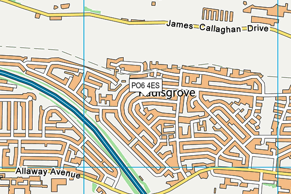 PO6 4ES map - OS VectorMap District (Ordnance Survey)