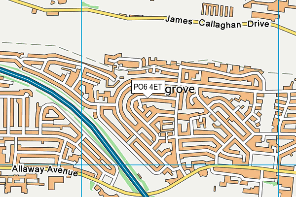 PO6 4ET map - OS VectorMap District (Ordnance Survey)