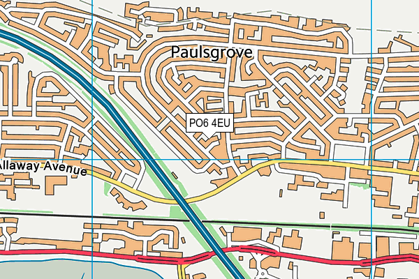 PO6 4EU map - OS VectorMap District (Ordnance Survey)