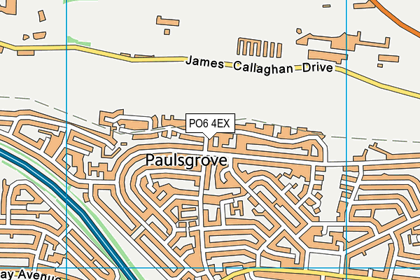 PO6 4EX map - OS VectorMap District (Ordnance Survey)